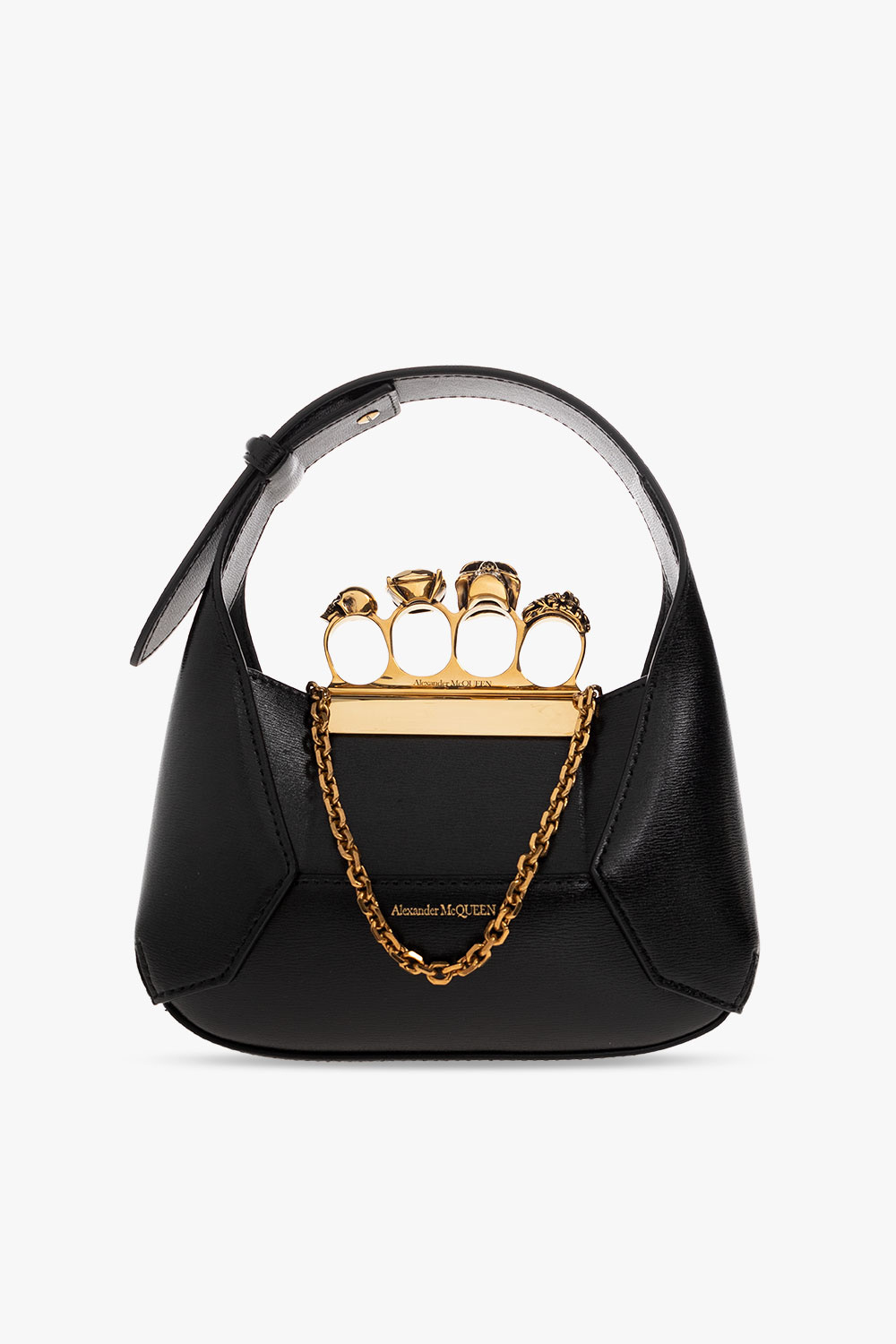 Black Jewelled Hobo Mini shoulder bag Alexander McQueen Vitkac